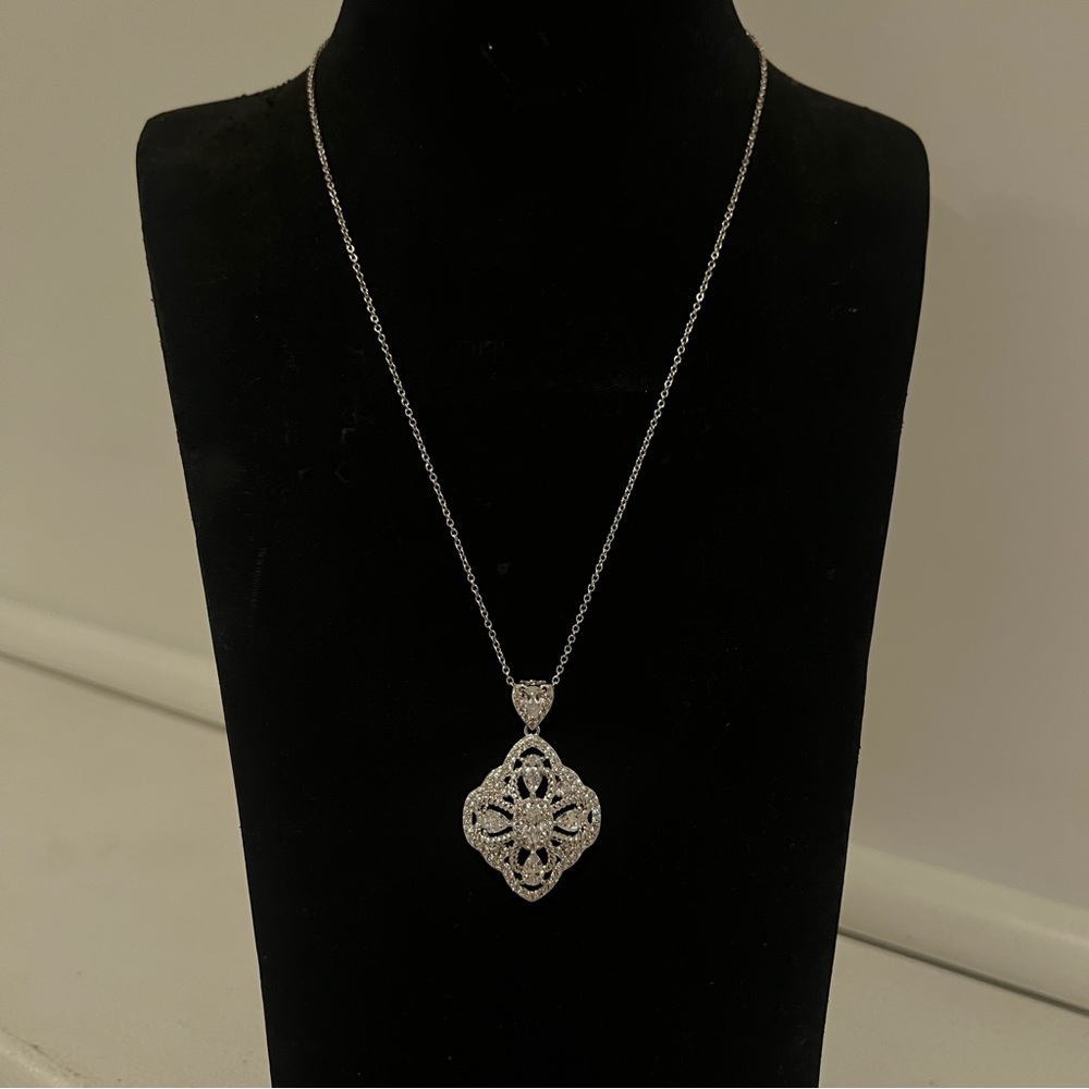 NEW Diamond Statement Pendant Necklace